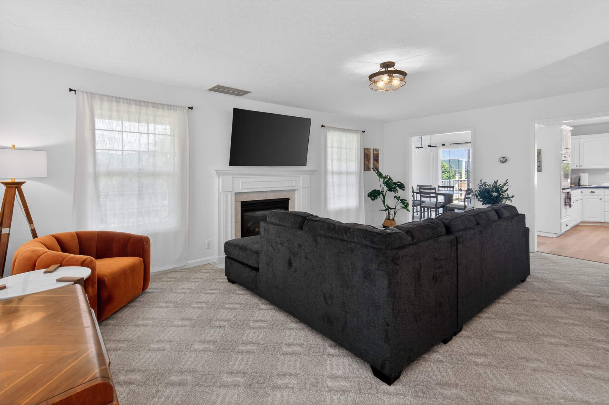 Bright open living room